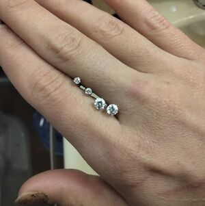 CZ White Gold Screwback Earrings